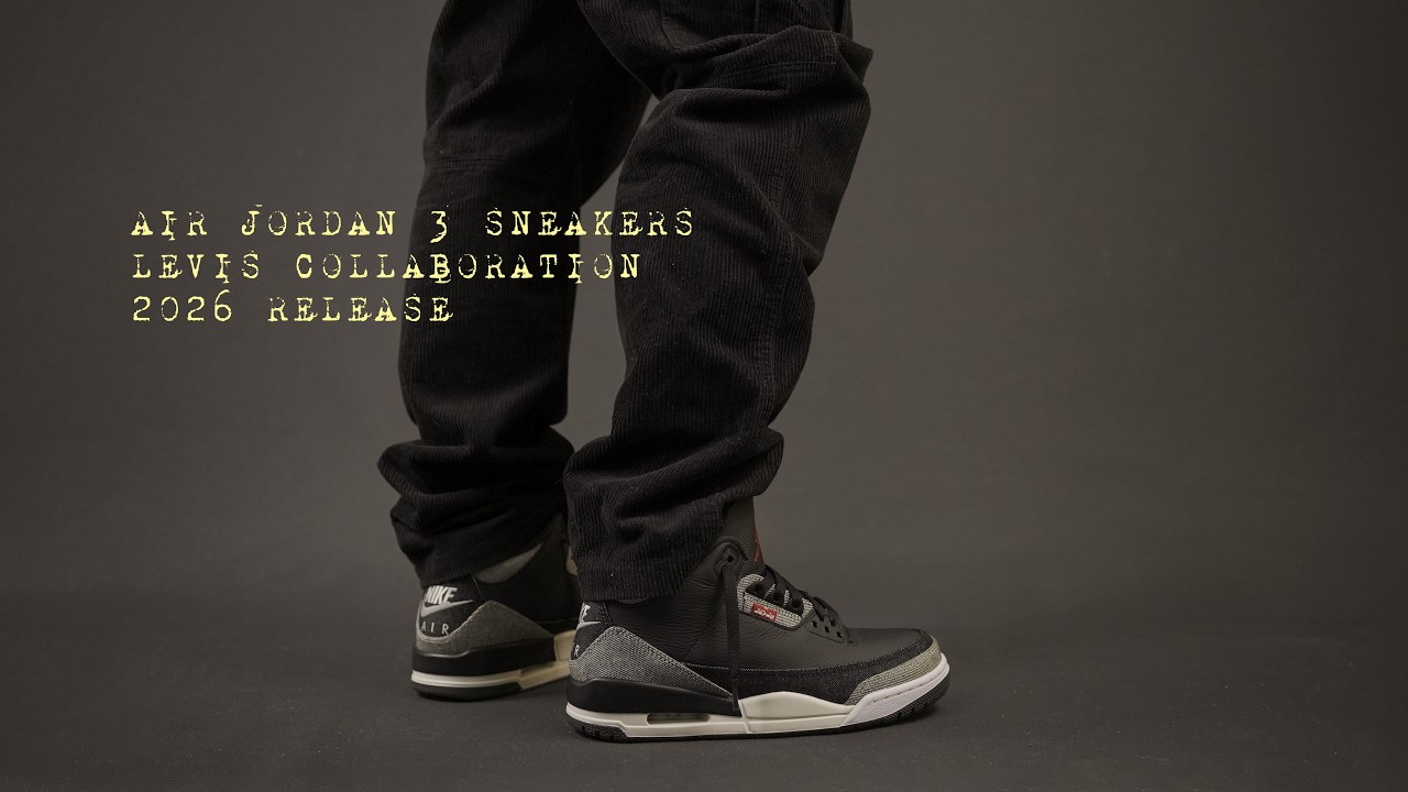 Air Jordan 3 x Levi's Black and White - On Feet, Lace Swap, Unboxing Review.
