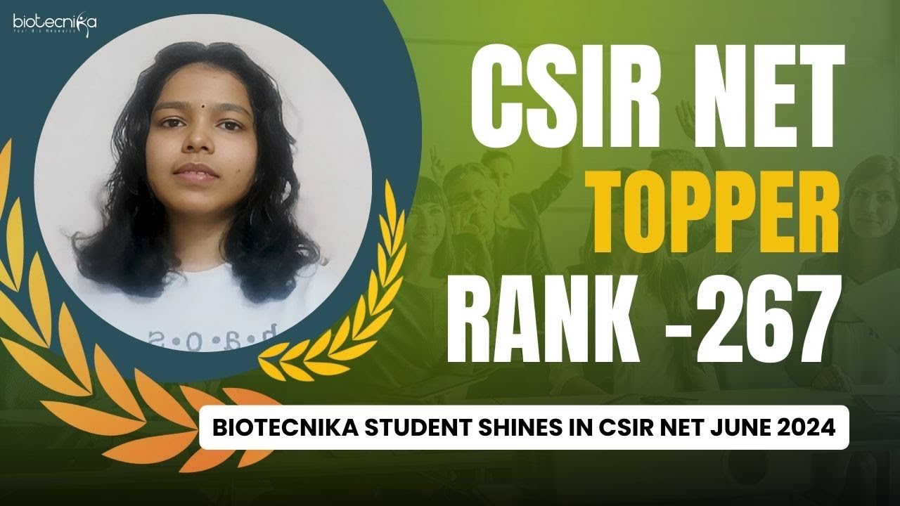 Manaswini's CSIR NET JRF Success Story: 6 Months of Dedication + 10 Hour Study Days with Biotecnika