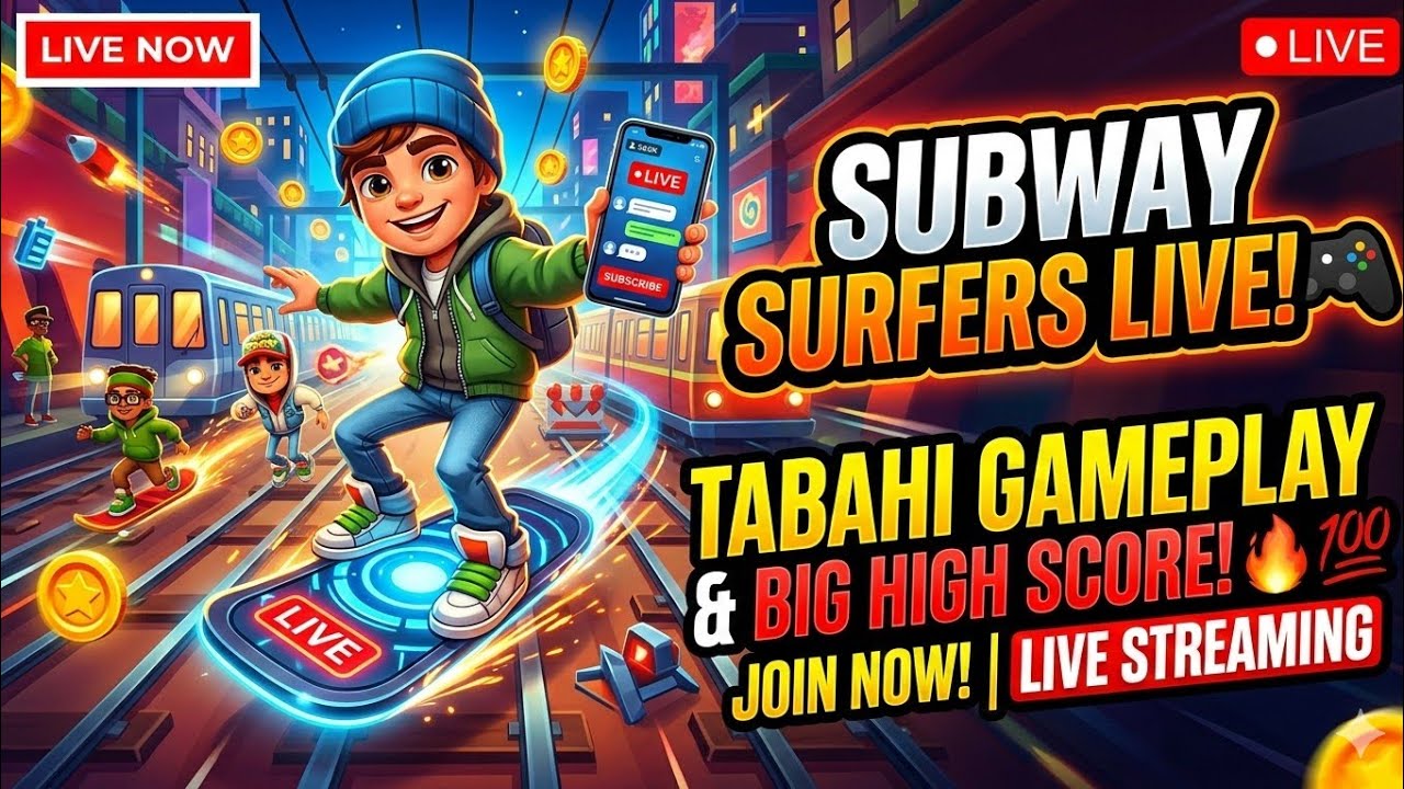 Subway Surfers LIVE 💥 No Crash Challenge | Ultimate Reflex Test!