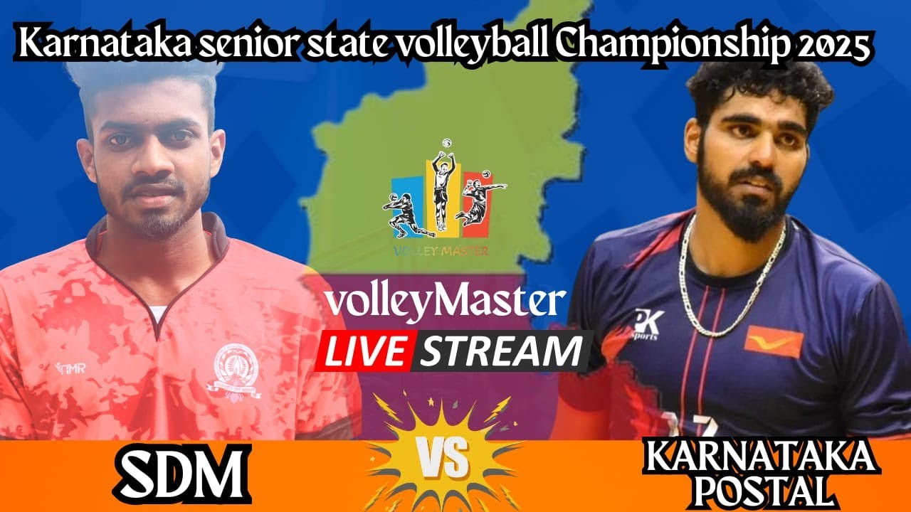 Day-4| MEN | KARNATAKA POSTAL  VS SDM |KARNATAKA SENIOR STATE VOLLEYBALL CHAMPIONSHIP-2025