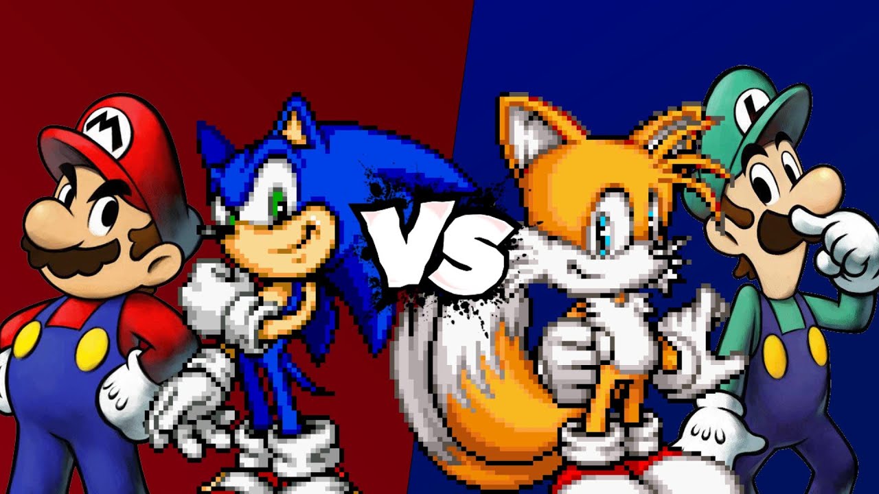 MUGEN Battle - Mario/Sonic vs Luigi/Tails