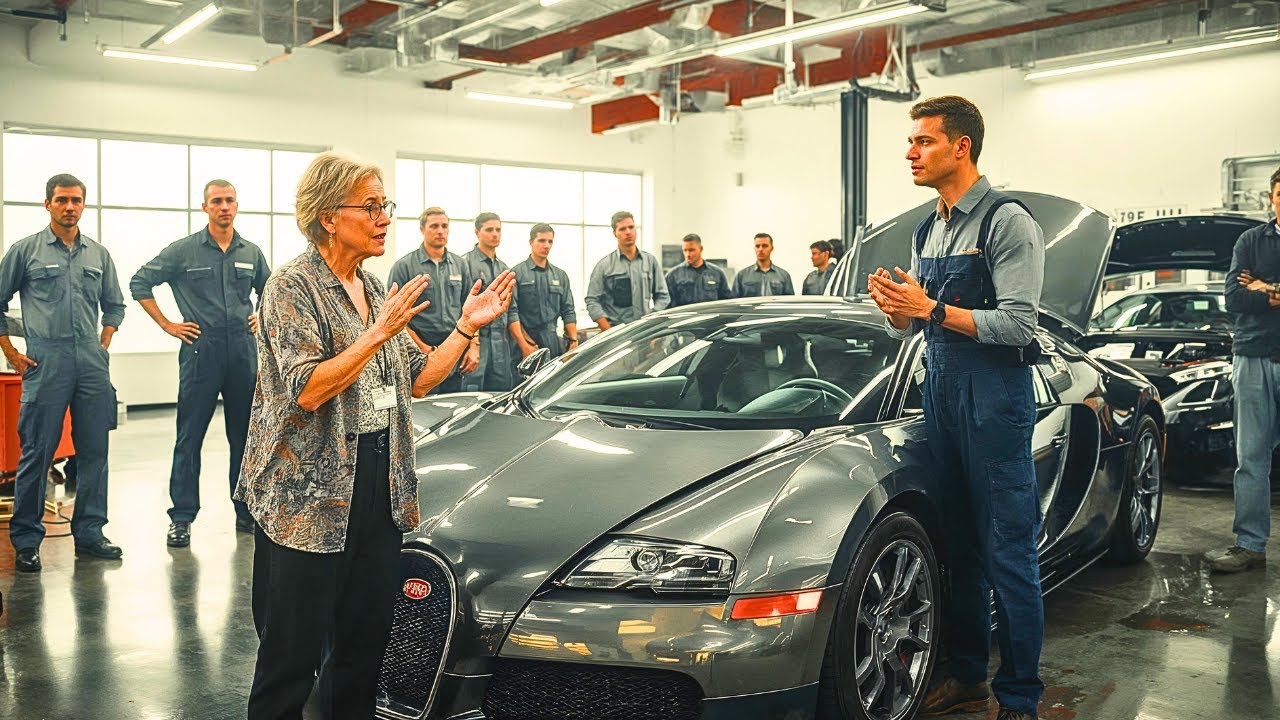 100 MECÁNICOS ALEMANES FALLARON CON EL BUGATTI… PERO LA ABUELA SORDA LE HIZO SEÑAS AL JOVEN
