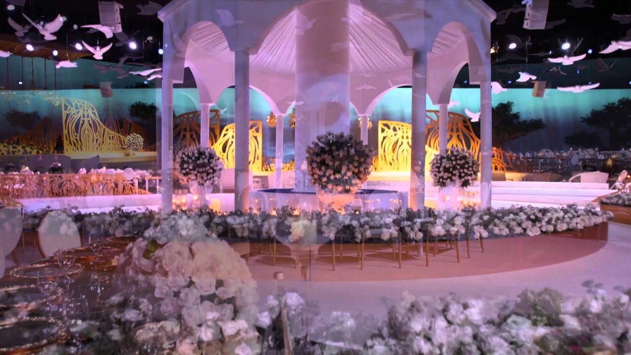 Video Mapping Wedding in International Exhibition Centre Doha, Qatar by Olivier Dolz Wedding Planner