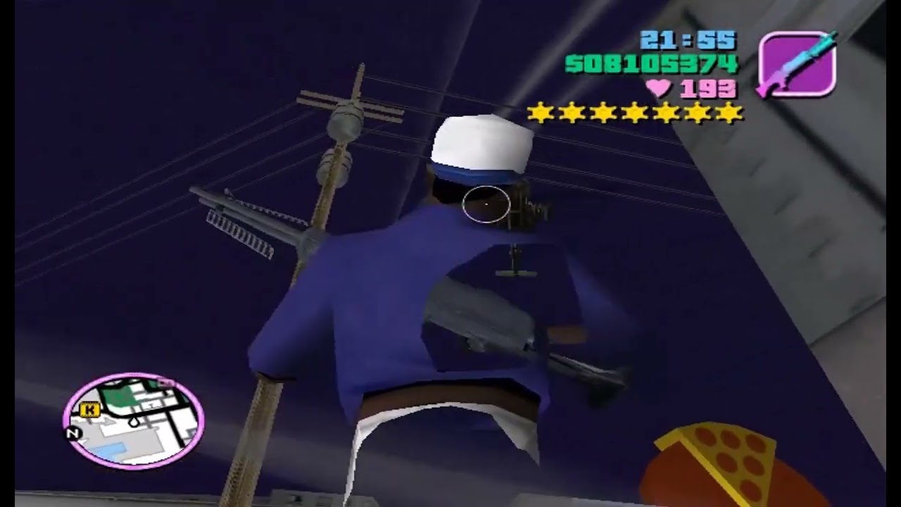 GTA Vice City: 7 Star Wanted Level (mod) (Little Haiti, Skin: Haitian)