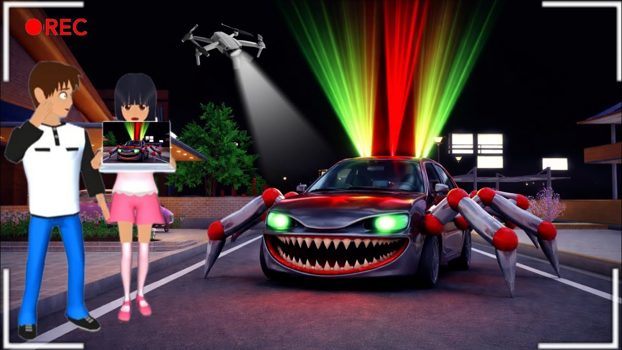 Юта Мио в панике, но храбрая 💥 Монстр-пожиратель машин разрушил дом девочки | Игра-симулятор школ...