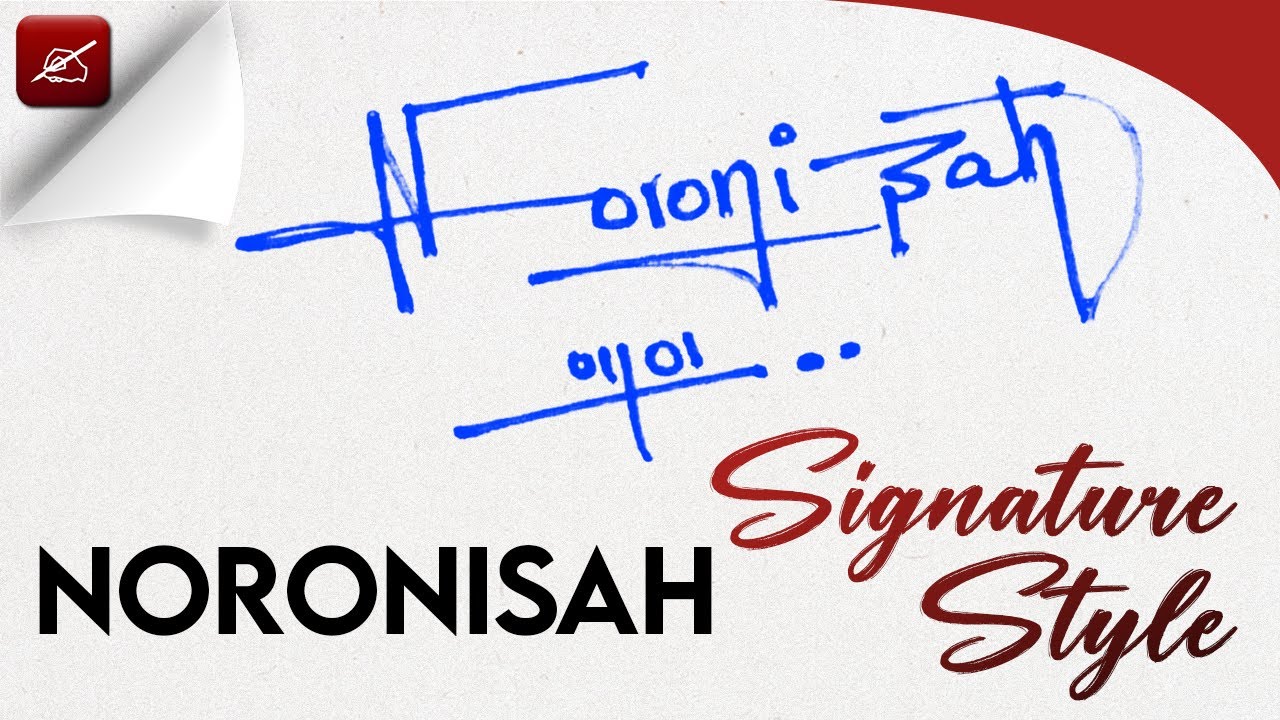 ✔️ Noronisah Name Signature | N signature ideas | How to make n signature | N signature styles