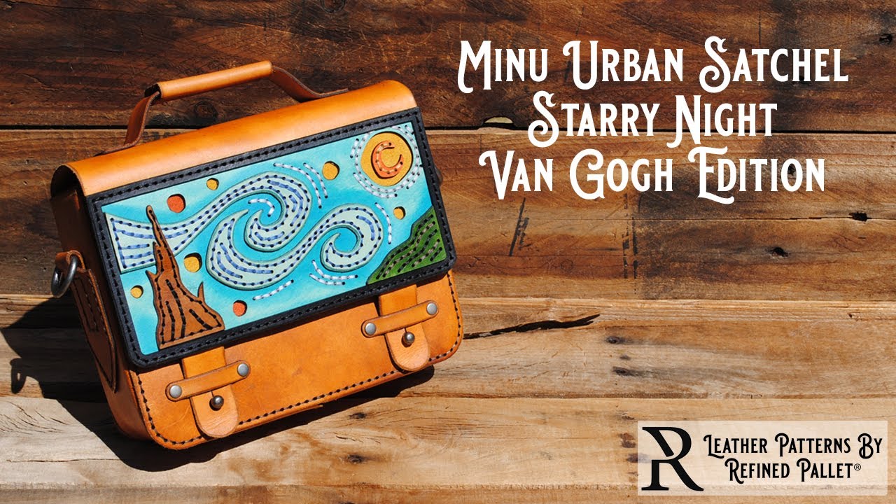 Leather Starry Night Edition Mini Urban Satchel Tutorial by Refined Pallet®