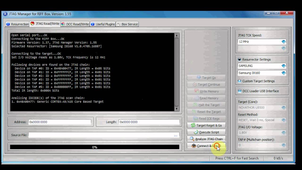 samsung galaxy ace 2 ace ii i8160 boot repair via riff jtag box gsmservicearmenia