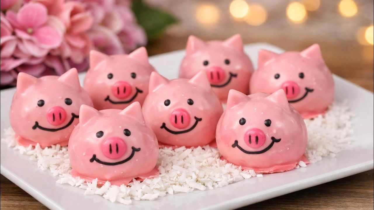 Einfacher als du denkst! Dessert “Glücksschweinchen” ohne Ofen in 10 Minuten!