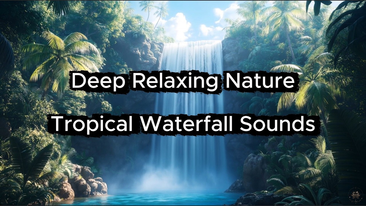 This Tropical Waterfall Will Melt Your Stress Away 🌴 Deep Sleep Nature Sounds