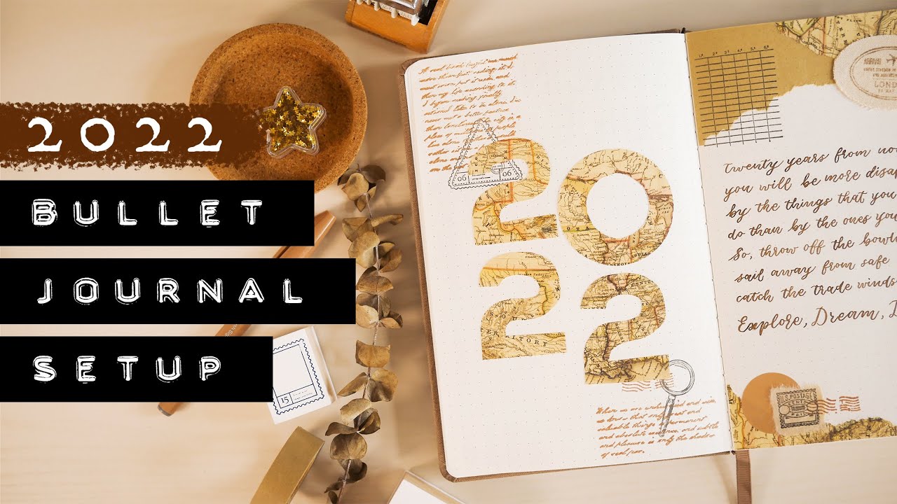 2022 Bullet Journal Setup | Vintage Collage Style (Free Paper Pocket Template!)