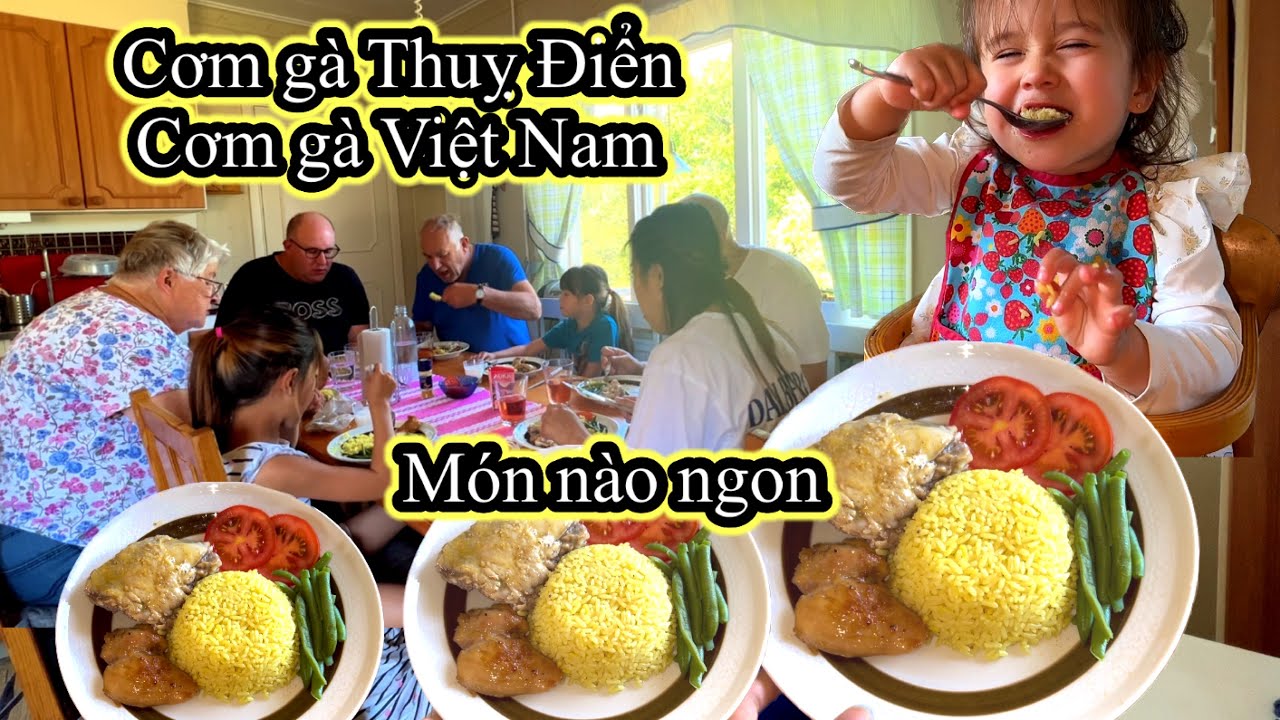 342 | Dâu Việt trổ tài nấu Cơm Gà 2 Món đãi nhà chồng tây | Cuộc sống Thuỵ Điển