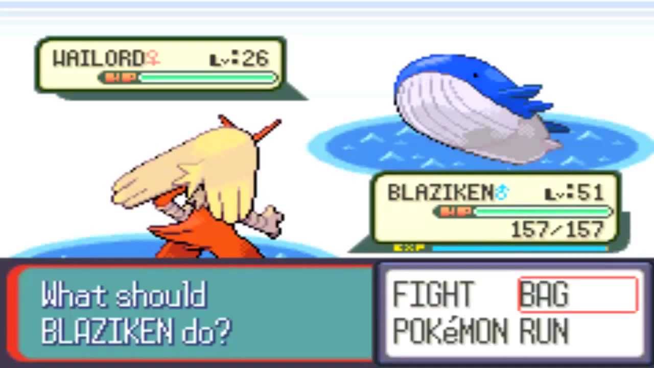 Where to Capture-Catch Wailord In Pokemon Emerald, Ruby, Sapphire