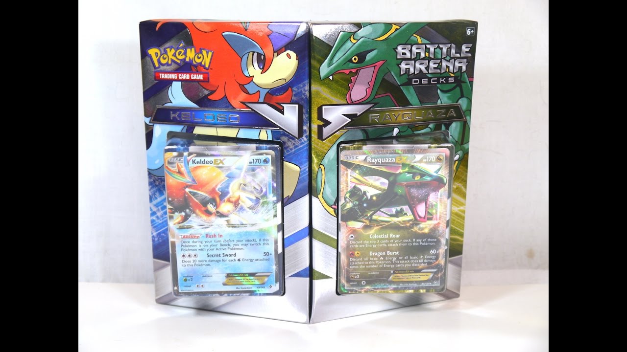Pokemon TCG | Battle Arena Decks - Keldeo vs. Rayquaza Unboxing