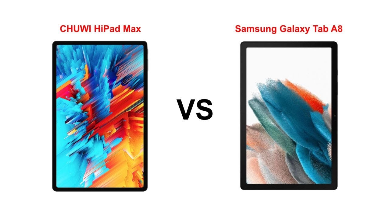 Chuwi HiPad Max vs Samsung Galaxy Tab A8 - tablets comparison (links in the description)