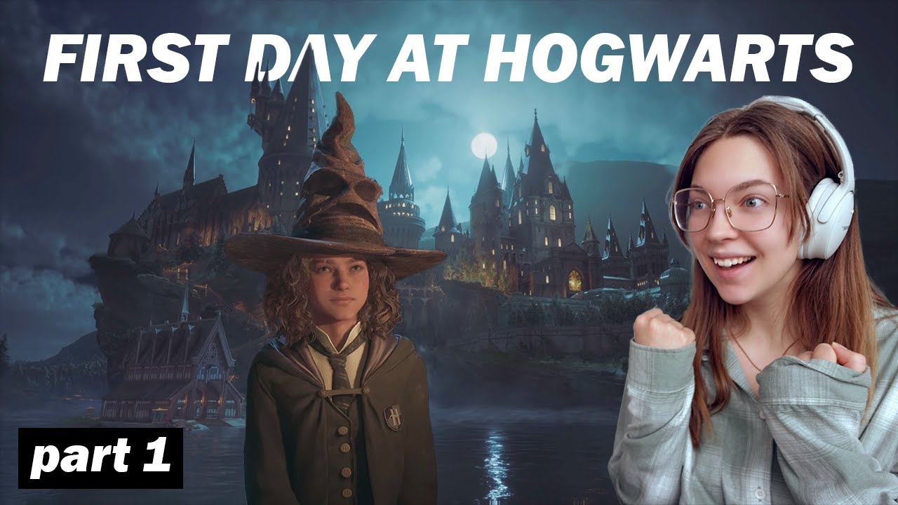 Hogwarts Legacy Let's Play Part 1 | taking our first class, meeting friends, exploring the castle