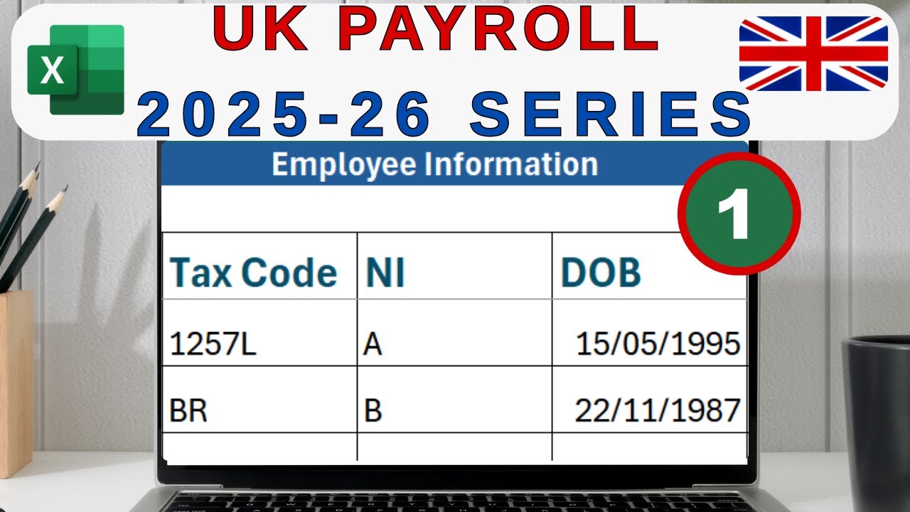 Staff Setup & Tax Codes in Excel: UK Payroll 2025-26 Series