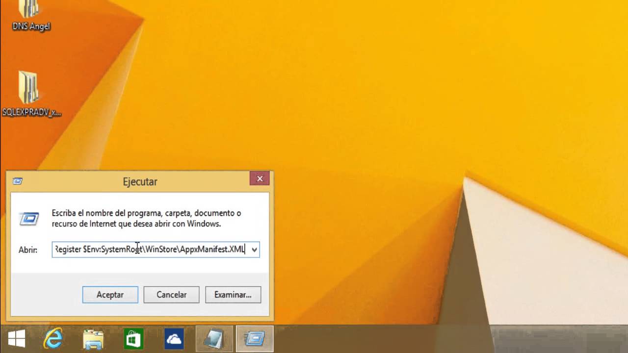 Restaurar la tienda de Windows 8.1