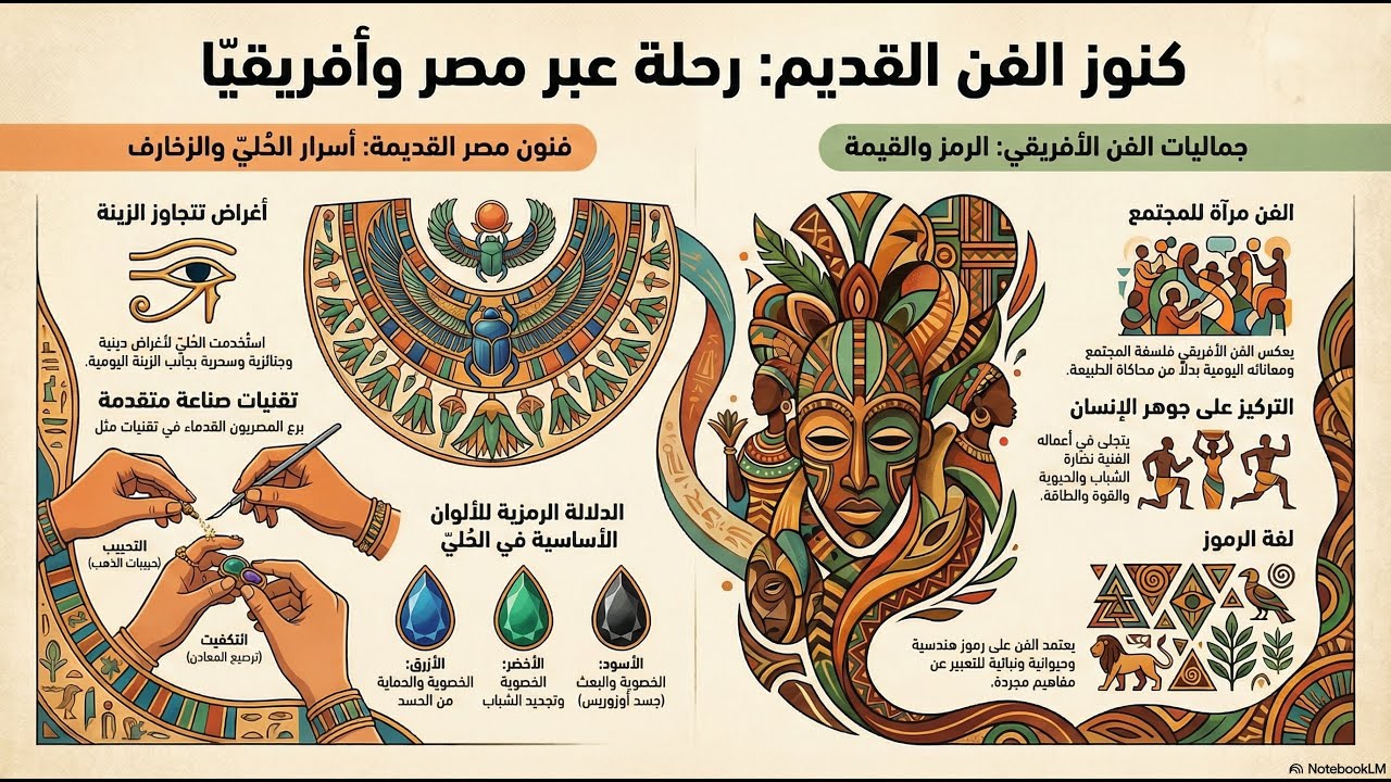 التربية الفنية | كنوز الفن المصري و الإفريقي القديم | اولى اعدادي | 2026