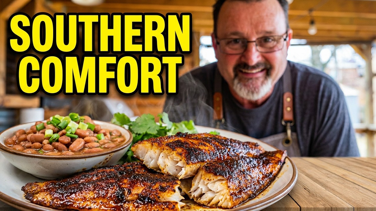 Awesome Blackened Catfish and Beans with Hamhocks…. #catfish  #food #recipe #fyp