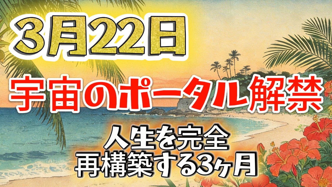 【遂に解禁】3月21日春分を超え、22日に「新しいあなた」が誕生する。宇宙のポータルが開くこの3ヶ月で人生を完全再構築するメンテナンスの極意。