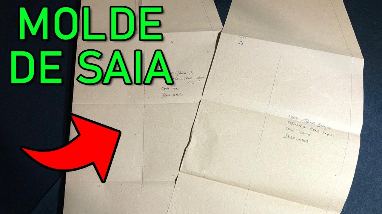 Molde de Saia - Como fazer molde de saia (F&aacute;cil e Simples)