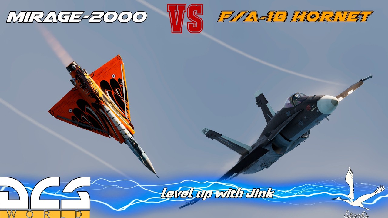 BFM. 9g | Valique vs Stickman или F-18 против Mirage-2000 { #jink #ijn #usn #bfm #dcs }