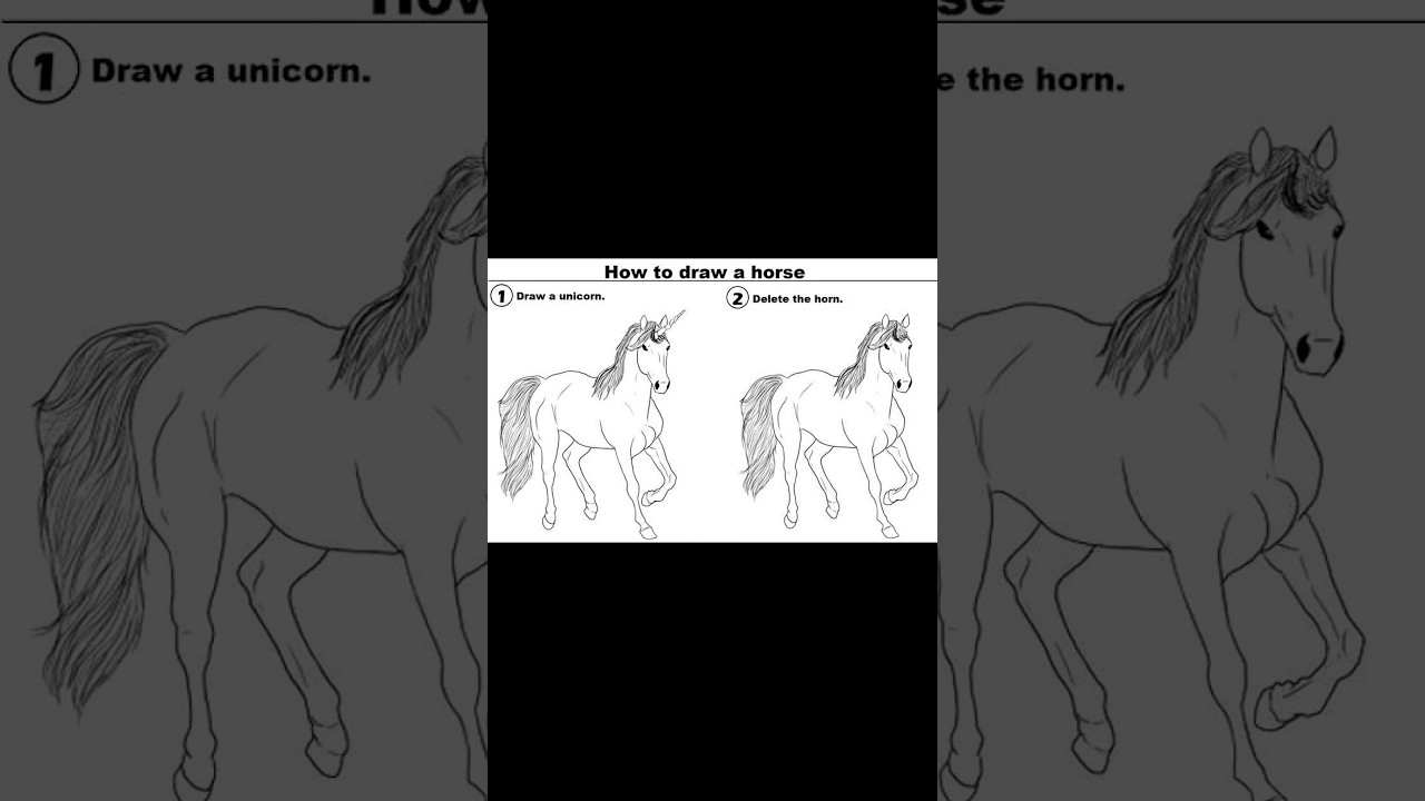 How to draw a horse @caldruki