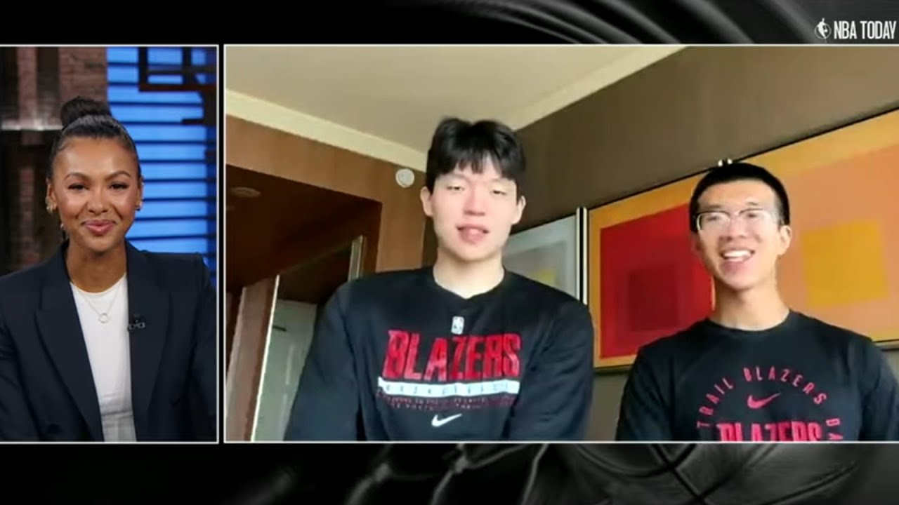 Blazers rookie Yang Hansen describes draft night experience and career goals | NBA Today