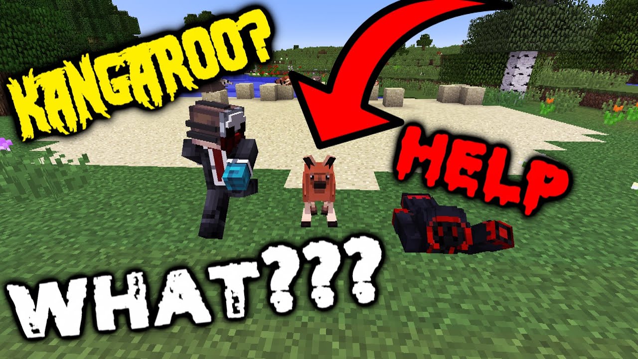 KANGAROO KICKS US OUT OF OUR OWN HOUSE IN MINECRAFT (ADORABLE BUT ANGRY)