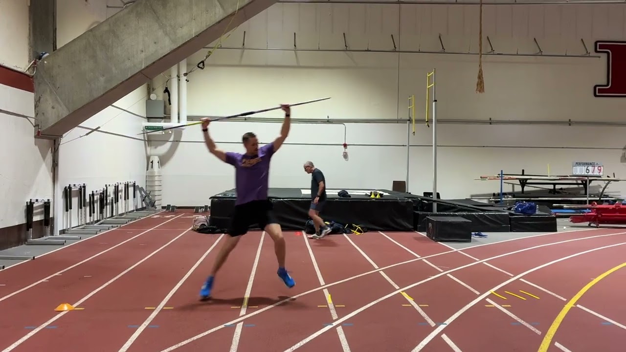 Furey Athletics | 5 Step Rhythm Drill with Javelin Overhead