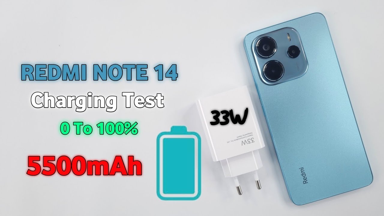 Redmi Note 14 Battery Charging Test 🔋⚡| 5500mAh/33Watt