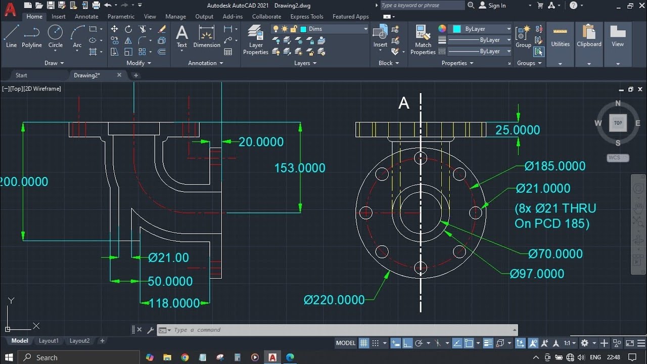 2D Drawings making in AutoCad