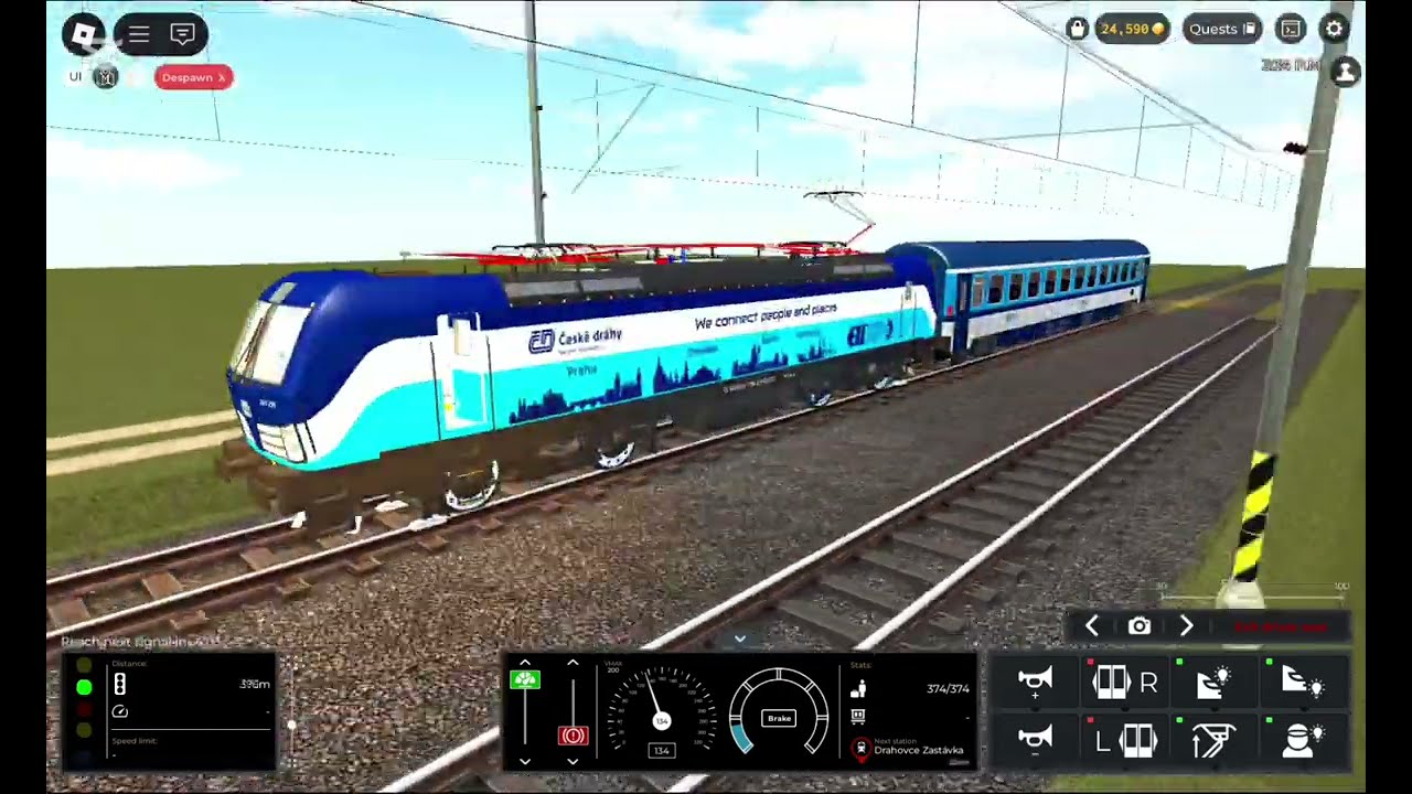 Ecčkem Z Trnavy do Piešťany! Train Sim Roblox CZ  #train 
