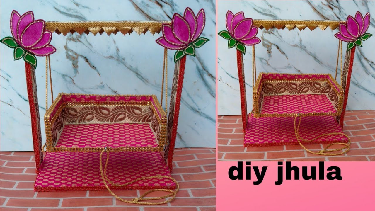 Jhula decoration idea/jhula decoration for Janmashtami/easy jhula decoration idea