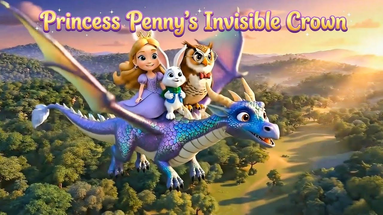 Princess Penny’s Invisible Crown 👑✨ | Magical Kids Story with Bunny, Owl & Friendly Dragon | #kids 