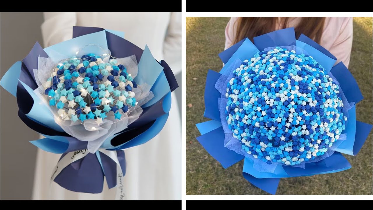 Hướng dẫn cách làm bó hoa sao giấy làm quà tặng handmade tự làm quà dễ thương