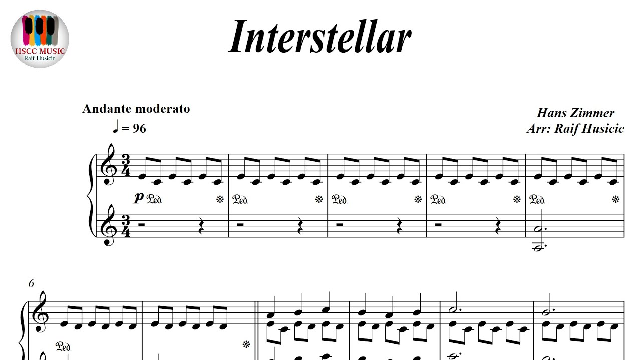 Interstellar - Hans Zimmer, Piano Sheet Music, Piano Tutorial