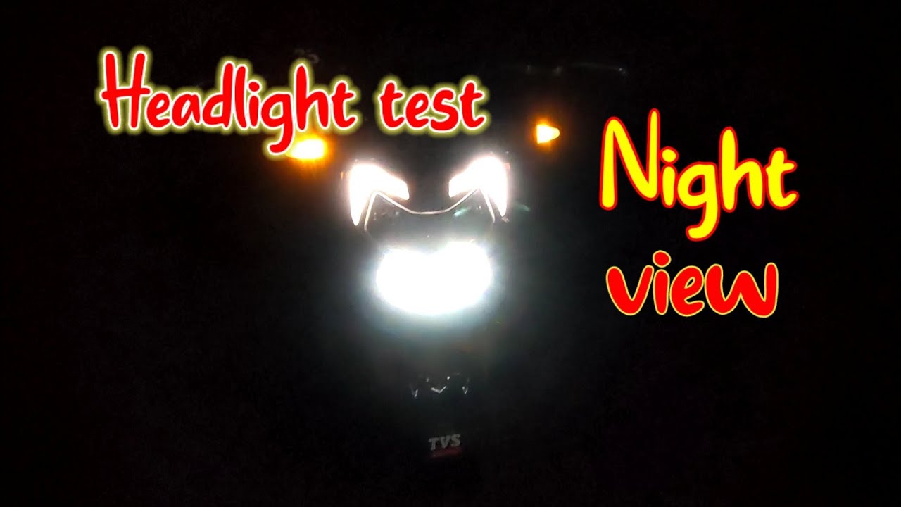 APACHE RTR 200 4V BS6 LED HEADLIGHT TEST||TVS APACHE 200 LED HEADLIGHT TEST AT NIGHT||THE APACHE GUY