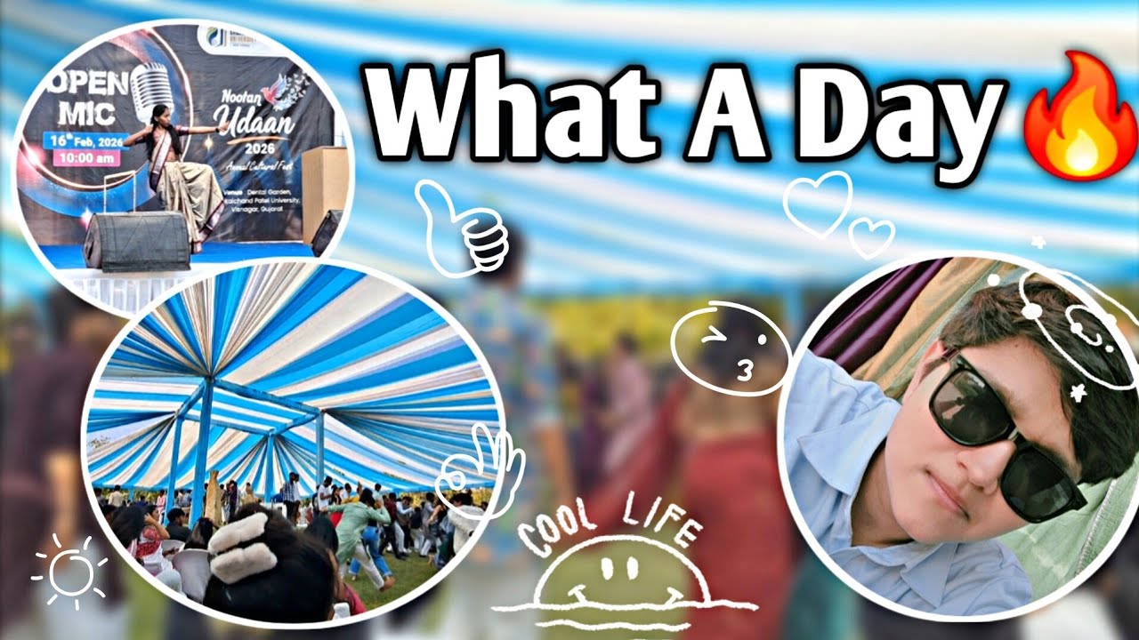 College Fest Saree Day 😍 | Open Mic Fun + Sabarmati River Mahadev Visarjan 🙏 | What A Day!OR