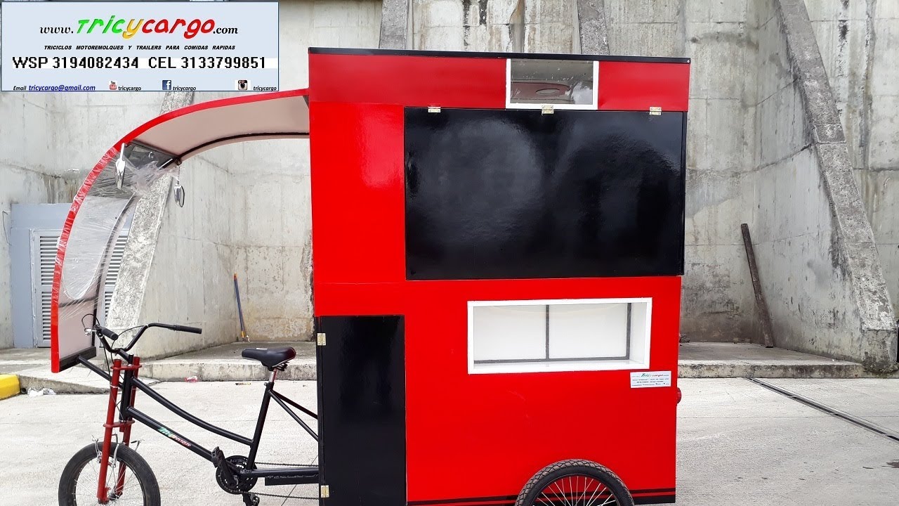 FABRICA TRICICLOS#CARGA VENTA COMIDAS RAPIDAS 2020@cargoboxtrailer red line
