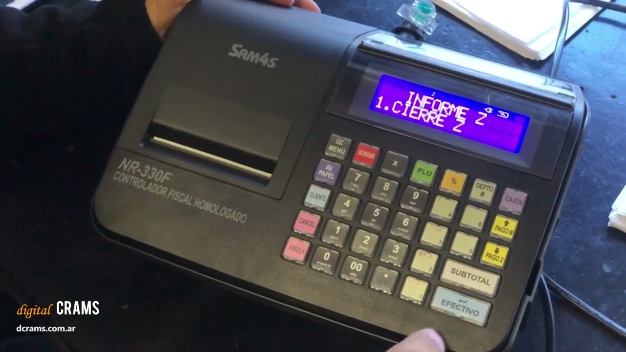 Cómo hacer el cierre diario Z | Registradora Fiscal Sam4s NR-330F