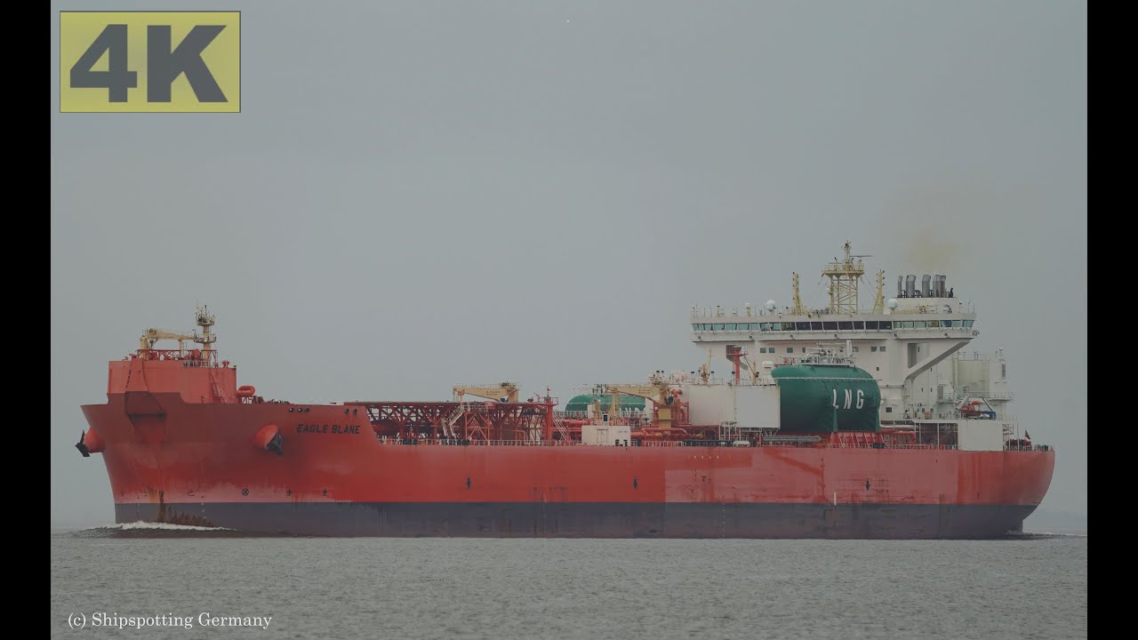EAGLE BLANE - Shipspotting Germany 🇩🇪 IMO 9833101 - River Elbe near City Otterndorf - 4K VIDEO