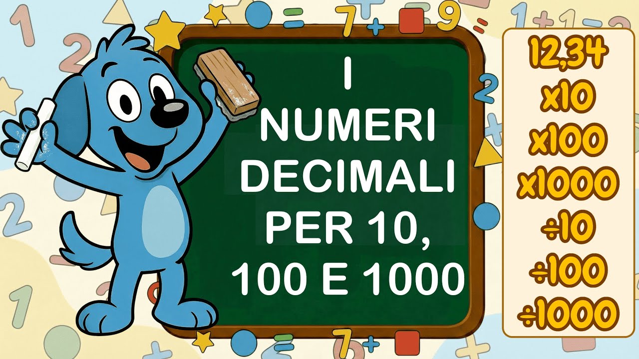 I numeri decimali per 10, 100 e 1000 per bambini – Scuola primaria | Totù spiega facile