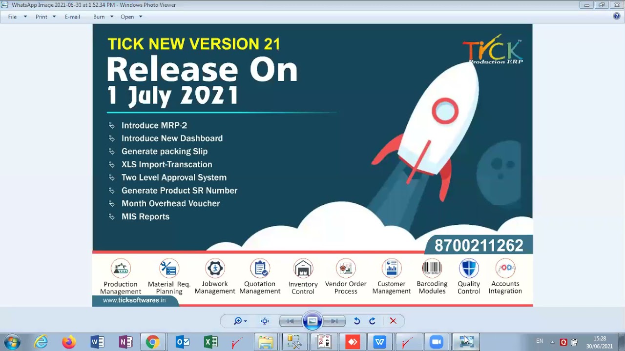 Tick software Release New Version on 1 July 2021