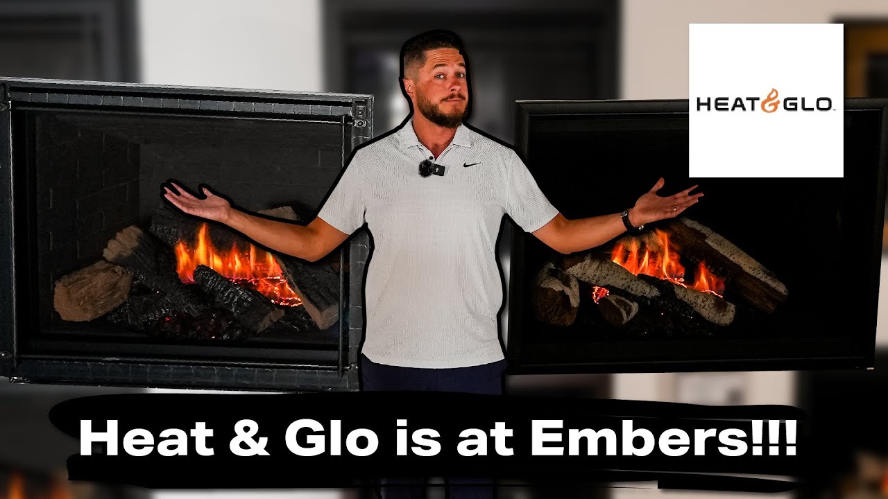 The Heat & Glo 6K/8K Series Gas Fireplace review!! ( The glass he NO reflection!! )