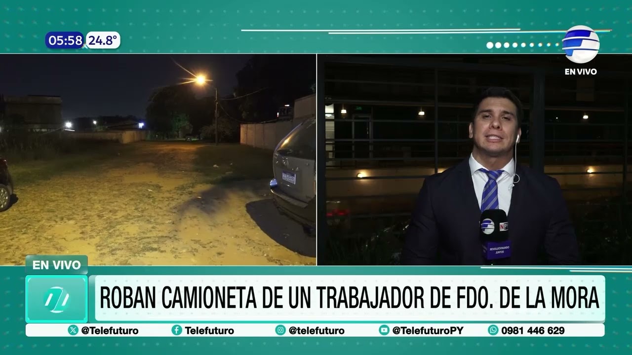 Roban camioneta de un trabajador en Fernando de la Mora