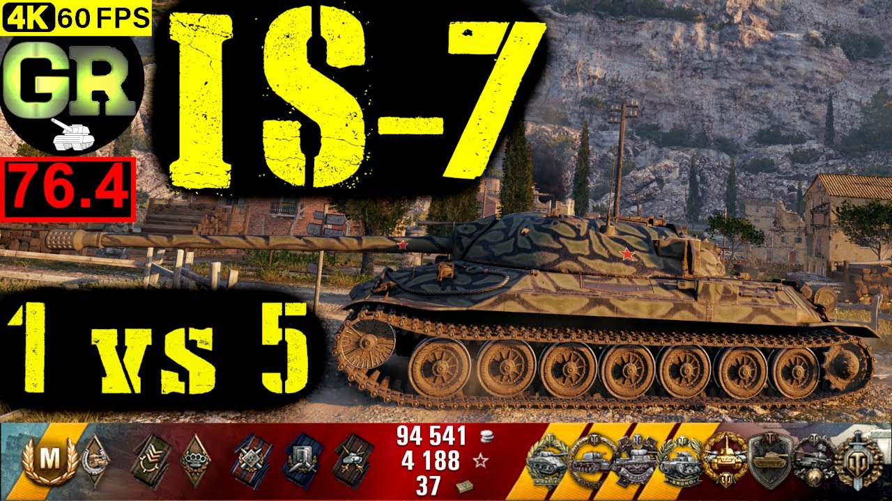 76_World of Tanks IS-7 WoT Replay - 8 Kills 5.7K DMG(Patch 1.4.0)