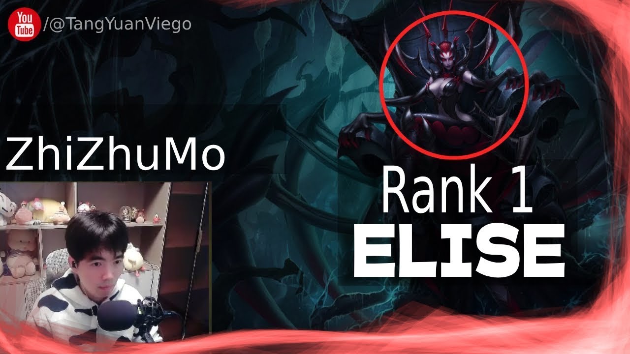 RANK 1 ELISE - ZhiZhuMo Elise vs Sejuani - ZhiZhuMo Rank 1 Elise Guide - Zhang Jiawen