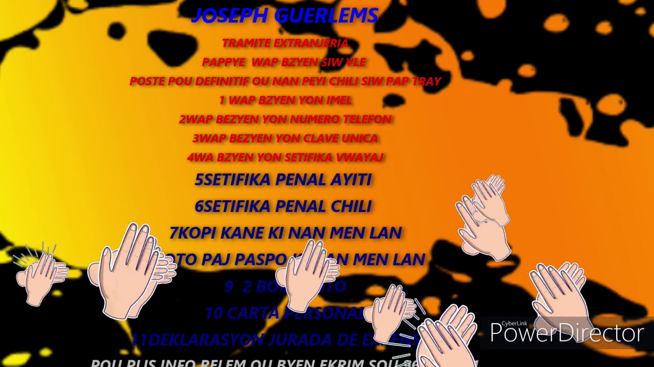 PYES WAP BEZYEN SI W PAP TRAVAY CHILI POU POSTE DEFINITIF